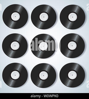 colorful vinyl records background Stock Photo