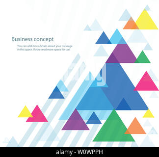abstract colorful triangle background wallpaper Stock Photo