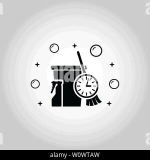 Express Cleaning icon. Monochrome style design from cleaning icons collection. Symbol of express cleaning isolated icon. Stock Vector