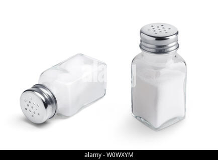 Salt shaker set isolated on white background Stock Photo
