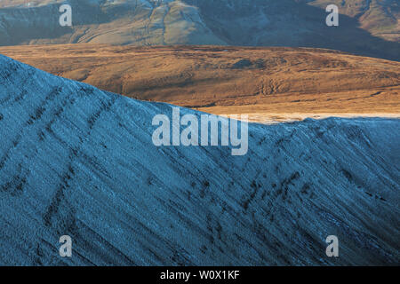 Mountain ridge across the Brecon Beacons in Wales, UK Stock Photo