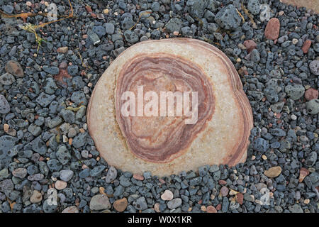 Coloured Pebbles on the beach at Rackwick Bay Hoy Scotland Stock Photo