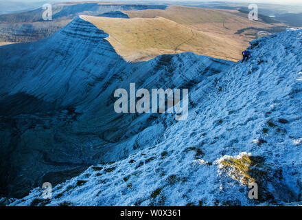 Mountainous landscape of the Brecon Beacons in Wales, UK Stock Photo