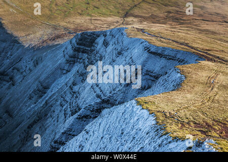 Rugged landscape of the Brecon Beacons in Wales, UK Stock Photo