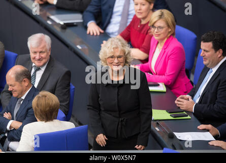 Berlin, Deutschland. 27th June, 2019. Christine LAMBRECHT (SPD) 107th plenary session in the German Bundestag in Berlin, Germany on 27.06.2019. | Usage worldwide Credit: dpa/Alamy Live News Stock Photo