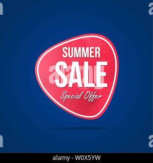 Summer sale label sticker, sale discount price tag, label design for your discount campaign promotion in several occasion season sales Stock Vector
