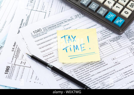 Tax forms, close up Stock Photo
