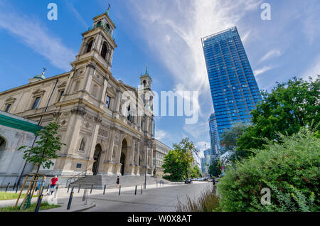 All Saints church at Grzybowski Place. Warsaw, mazovian province, Poland. Stock Photo