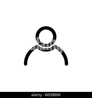 User icon. Avatar flat symbol isolated on white Stock Vector