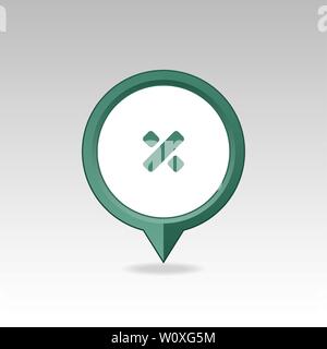 Division pin map icon. Map pointer. Map markers. Destination vector icon. GPS location symbol. Mapping pins icon EPS 10 vector file has transparency, Stock Vector