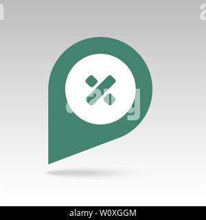 Division pin map icon. Map pointer. Map markers. Destination vector icon. GPS location symbol. Mapping pins icon EPS 10 vector file has transparency, Stock Vector