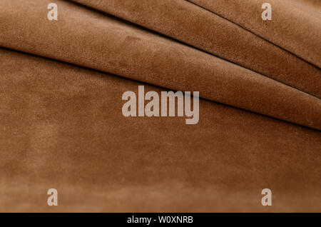 Brown ultraviolet velour textile. Fabric texture background Stock Photo