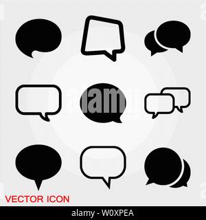 Speech bubble icons on background. Vector flat illustration. Stock Vector