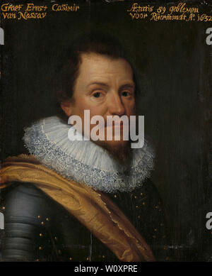 Portrait of Ernst Casimir I, Count of Nassau-Dietz. Mierevelt, Michiel Jansz van; Ravesteyn, Jan Antonisz van