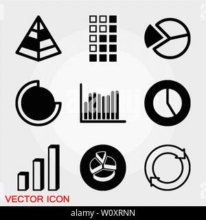 Graph and Diagram icon. Analytics and business symbols. Flat style Stock Vector