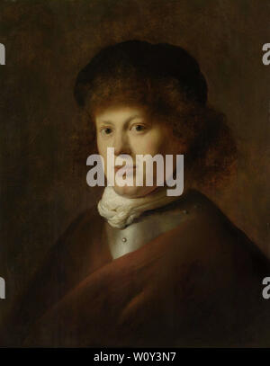 Portrait of Rembrandt Harmensz van Rijn (1628). Lievens, Jan; Rijn, Rembrandt van Stock Photo