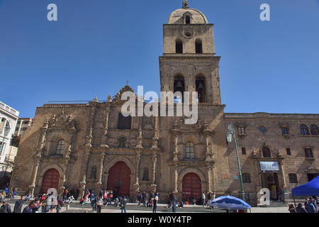 The famous Basílica de San Francisco church in La Paz, Bolivia Stock Photo