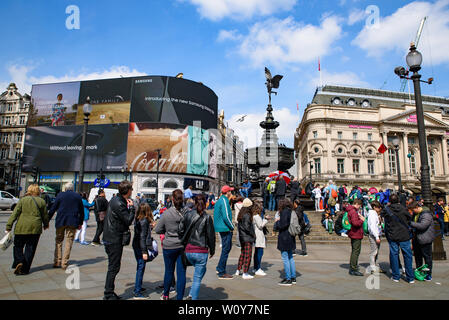 Piccadilly Circus in London, United Kingdom Stock Photo