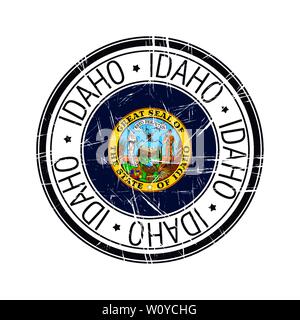 Idaho - rubber stamp - vector, Idaho (United States of America) map ...