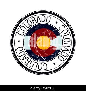 Great state of Colorado postal rubber stamp, vector object over white background Stock Vector