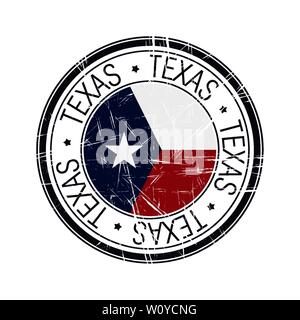 Great state of Texas postal rubber stamp, vector object over white background Stock Vector