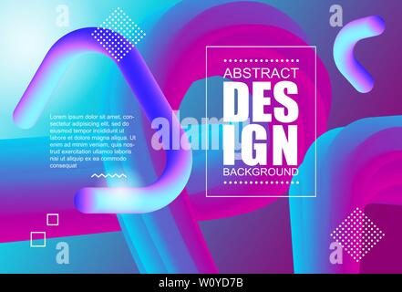 Abstract modern design 3d flow shape. Liquid wave backgrounds for Poster, Presentation and Web Banner Stock Vector