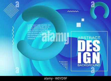 Abstract modern design 3d flow shape. Liquid wave backgrounds for Poster, Presentation and Web Banner Stock Vector