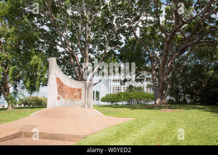 Darwin, Northern Territory, Australia-November 19, 2017: Memorial monument in front of the Parliament House in the NT of Australia Stock Photo