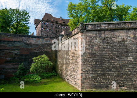 NUREMBERG, GERMANY - JUNE 13, 2019: Old fortifications of Nuremberg Stock Photo