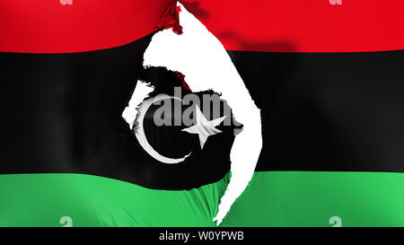 Tattered Libya flag, white background, 3d rendering Stock Photo - Alamy
