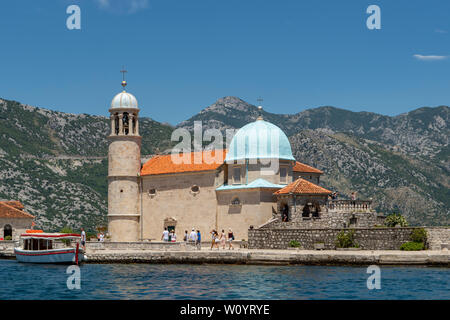 Our Lady of the Rocks Island, near Perast, Montenegro Stock Photo