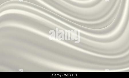 Vector realistic drapery of bright fabric. Decorative background of white silk. Stock Vector