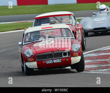 Tim Jacobsen, Laurence Jacobsen, MGB, GT & Sports Car Cup, Pre-66 GT Cars, Pre-63 Sports Cars, Donington Historic Festival, May 2019, motor racing, mo Stock Photo