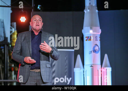 Noordwijk, Nederland. 28th June, 2019. NOORDWIJK - 28-06-2019, Space Expo, Space Expo celebrates '50 years since Neil Armstrong landed on the moon' with festive netwerk meeting Space Connect, ESA astronaut and for this event keynote speaker Andre Kuipers Credit: Pro Shots/Alamy Live News Stock Photo