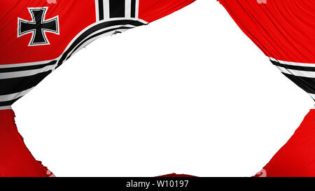Divided Germany Nazi flag, white background, 3d rendering Stock Photo
