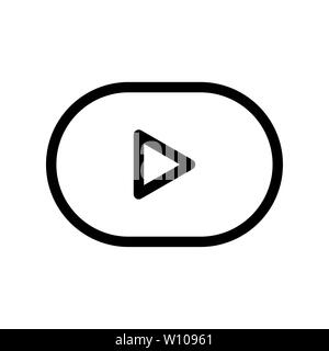 play button icon vector. play video logo. perfect use for website, app, design, pattern, etc. Stock Photo