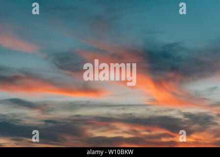 Clouds in the sky at sunset Stock Photo