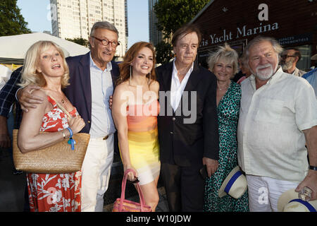 Paris, France. 27th June, 2019. Elisa Servier, Olivier Lejeune, Regina Rebecca, Daniel Lauclair, Pierre Santini and his wife Lysiane Santini. Stock Photo