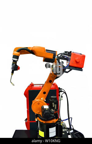 Robotic hand machine tool for industry isolated on white background Stock Photo