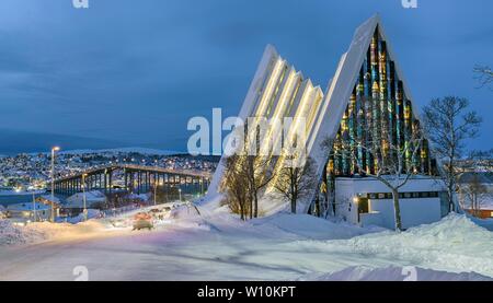 Arctic Sea Cathedral, Tromso, Norway Stock Photo