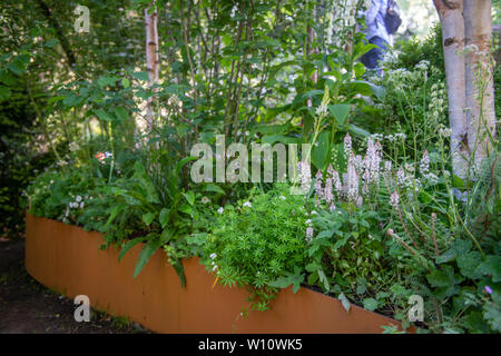 Thee Family Monsters Garden at the 2019 Chelsea Flower Show by iDverde in aid of Family Action Stock Photo