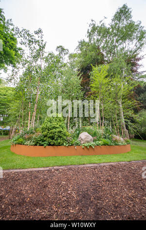 Thee Family Monsters Garden at the 2019 Chelsea Flower Show by iDverde in aid of Family Action Stock Photo