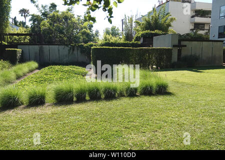 West Hollywood, CA / USA - June 28, 2019: The Schindler House, also known as the Schindler Chace House or Kings Road House, is shown during the day. Stock Photo