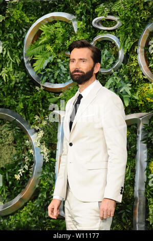 Arrivals for the Good Omens World premiere of Amazon Original Series, based on Terry Pratchett and Neil Gaiman's book, about the end of the world. Odeon Leicester Square, London. 28.05.19 Featuring: David Tennant Where: London, United Kingdom When: 28 May 2019 Credit: WENN.com Stock Photo