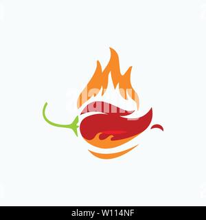 Chili house logo design template Stock Vector