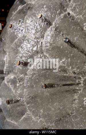 part of a dandelion fountain illuminated by the midday sun shallow DOF, abstract dandelion fountain Stock Photo