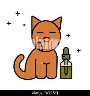 Veterinary care concept icon. Isolated vector illustration on white background. Stock Vector