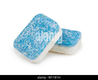 Dishwasher tablets isolated on a white background Stock Photo