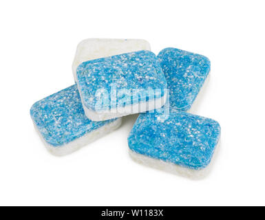 Dishwasher tablets isolated on a white background Stock Photo