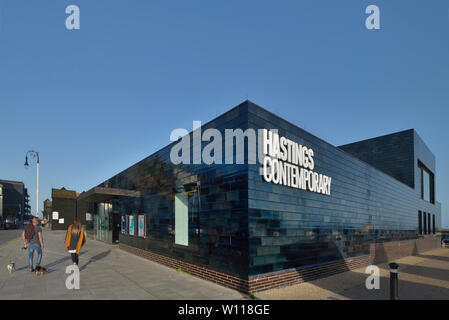 The Hastings Contemporary Art gallery, Old Town, Hastings, East Sussex, England, UK Stock Photo